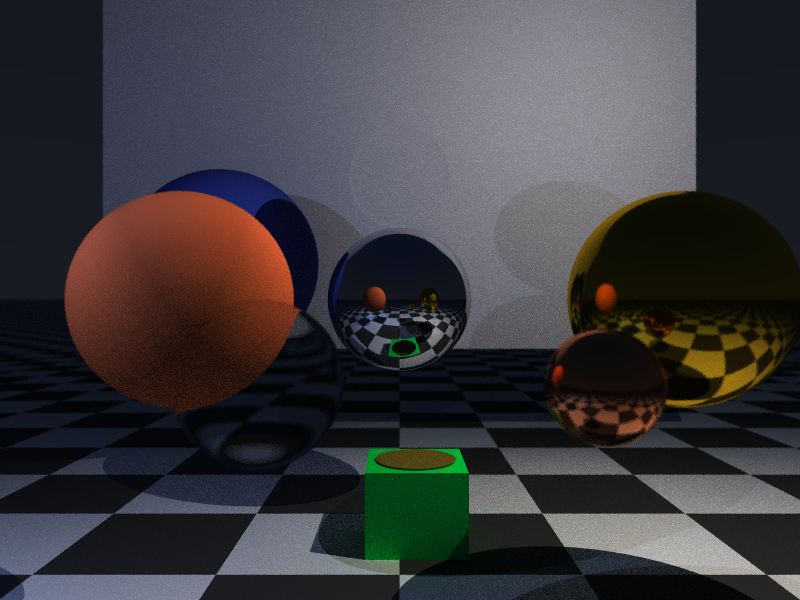 Pre-rendered raytracer scene